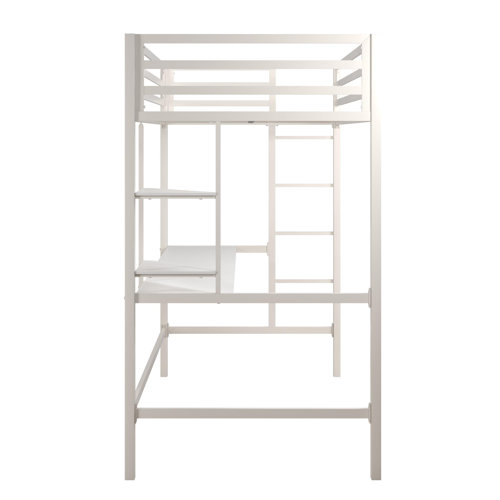 Novogratz Maxwell Metal Loft Bed with BuiltinDesk by Novogratz & Reviews Wayfair